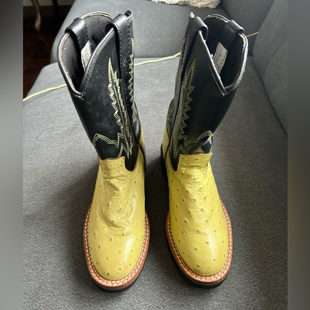 Yellow and black youth smoky mountain cowboy boots